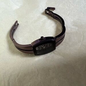 Armitron Dark Brown Metal Bracelet Watch with Rectangular Face